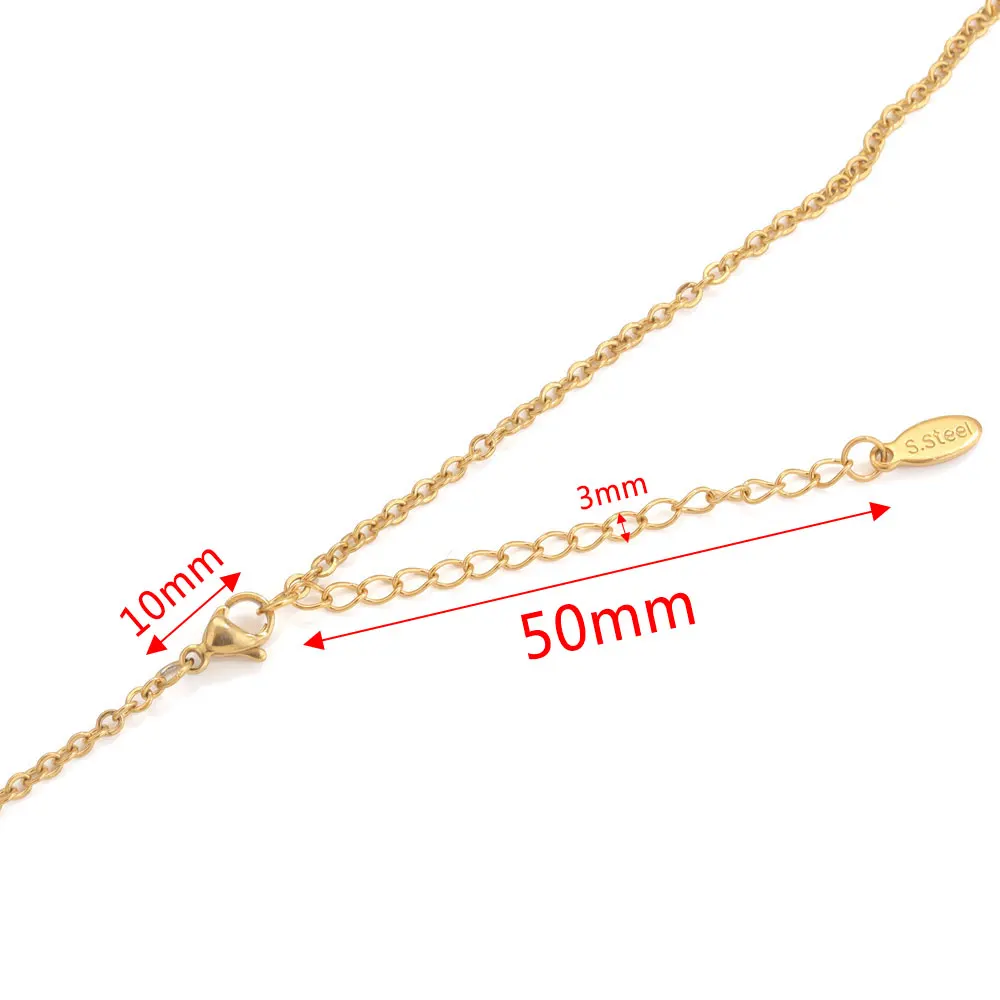 10 Uds. De cadenas de cola extendidas de extensión de acero inoxidable con cierres de langosta para pulsera, collar, suministros de joyería DIY