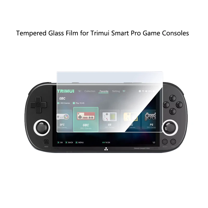 Película de vidro temperado anti-arranhões 9h para consoles de jogos trimui smart pro, protetor de tela hd, acessórios de película protetora de vidro