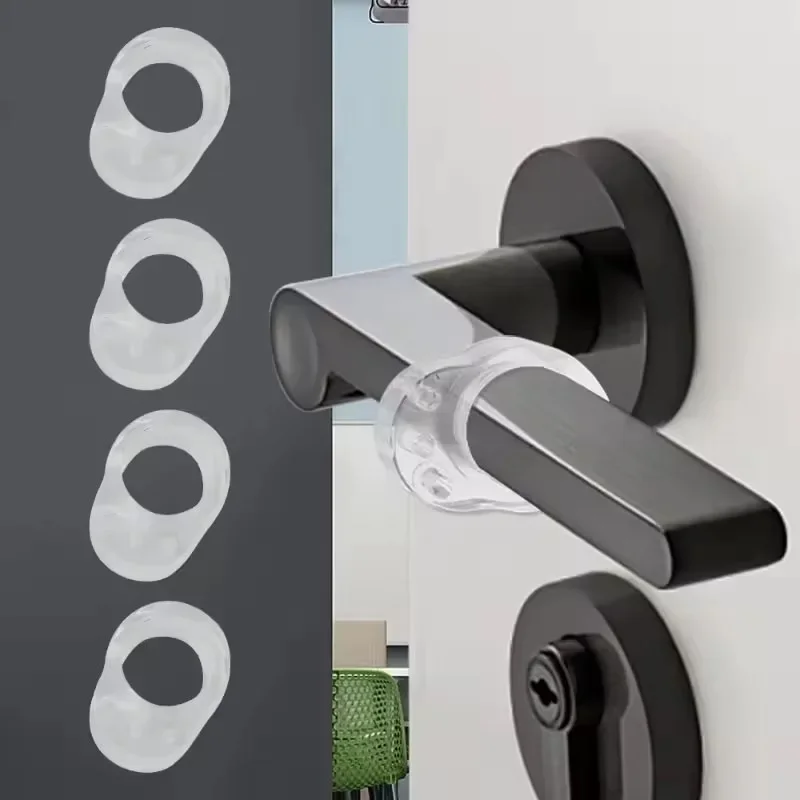 1/10Pcs Door Stops Silicone Door Handle Buffer Wall Protection Doorknob Bumper Furniture Protected Crash Pads Shockproof Rings