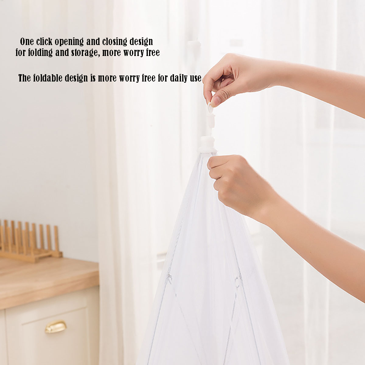 Food Cover Mesh Folding Washable Flies Tables Cover Insect Proof Protective Dish Covers Home Kitchen Storage Accessaries