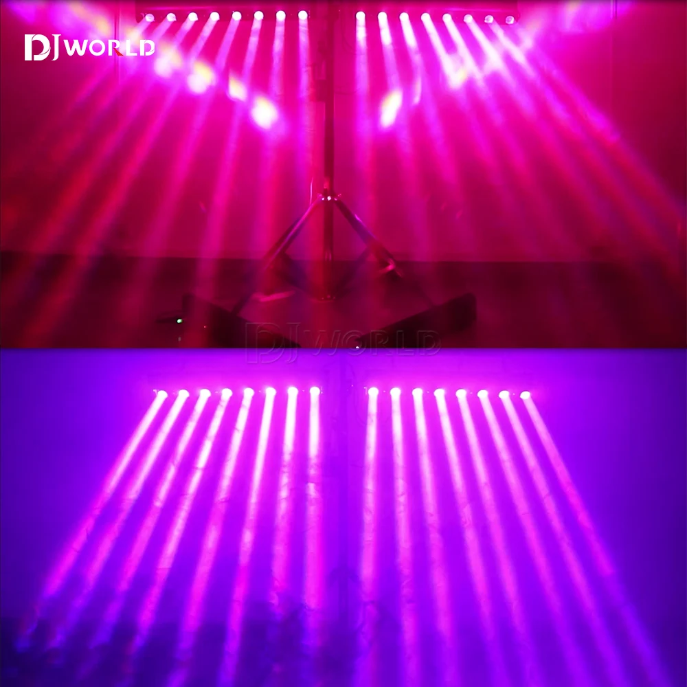 2pcs 8X12W LED Bar Beam Moving Head Light ล้อร้อน Infinite หมุน 9/38DMX RGBW 4IN1 Running Effect สําหรับ DJ Disco Party Club