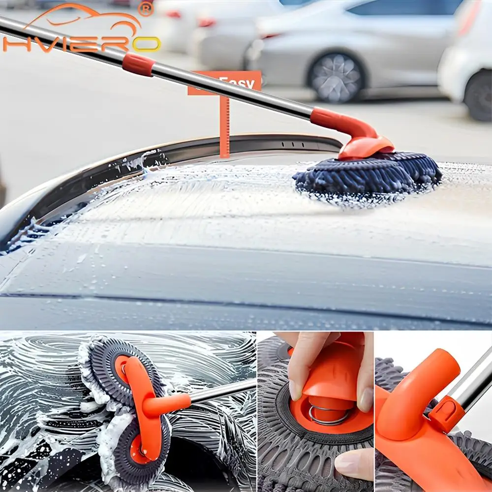 1X รถทําความสะอาดอเนกประสงค์ชุดแปรงไมโครไฟเบอร์ Mop ฟองน้ําเช็ดอัตโนมัติเครื่องมือบ้าน Universal อุปกรณ์ทําความสะอาดสีเหลืองสีเทา