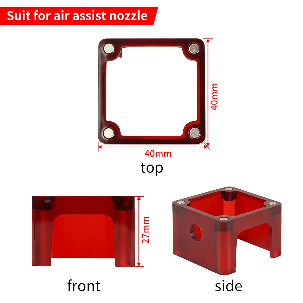 Moduł laserowy Magnetyczna osłona oczu 21 mm/27 mm Osłona przeciwpyłowa do grawerowania i cięcia o mocy 10 W i 80 W
