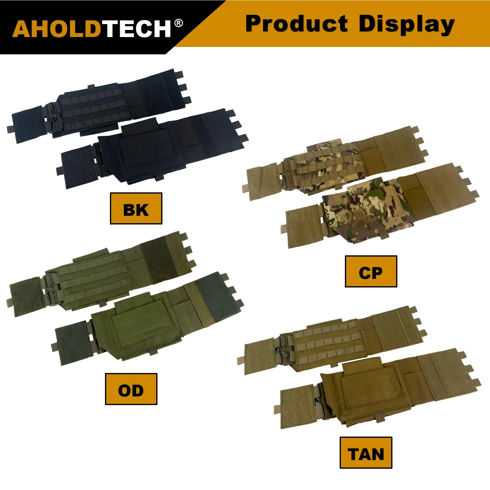 Aholdtech Tactical Quick Release Surrounding Abdominal Belt For Plate Carrier Vest Carrier Elastic Cummerbund Vest Accessories