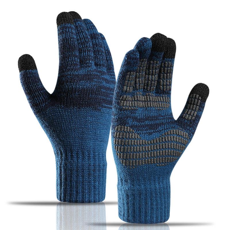 Winter 3-in-1 Schal Mütze Handschuhe Set Halswärmer Strickschal Beanie Mütze und Handschuhe Set Warm Weich 3-teiliges Mütze Schal Handschuhe Set