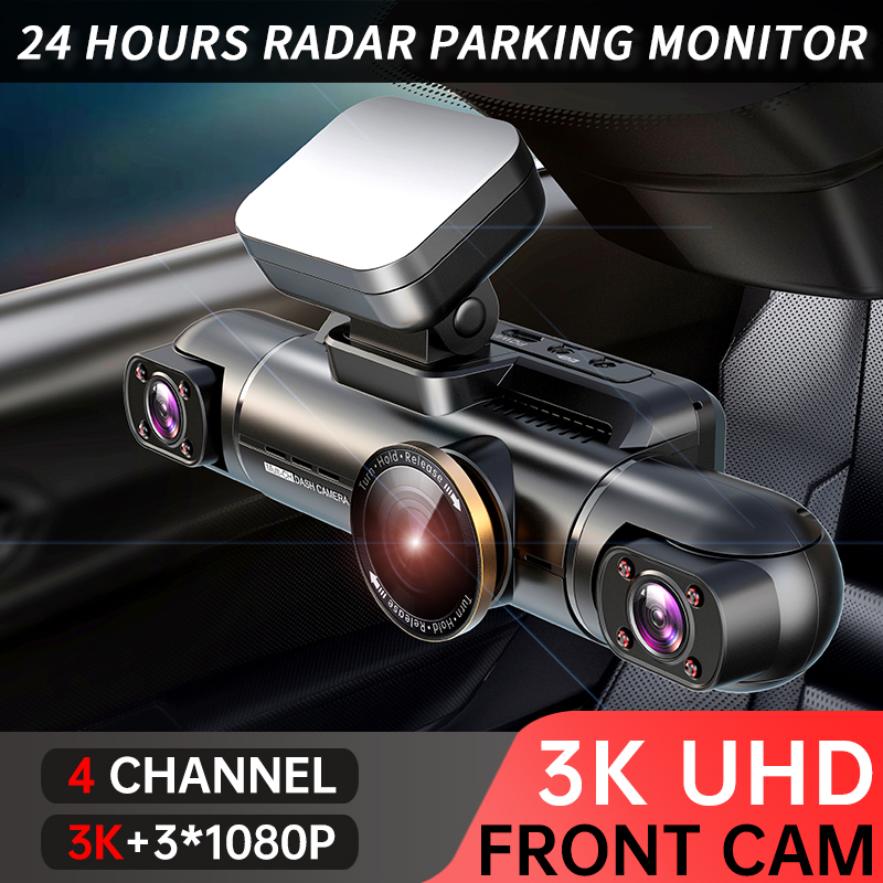 TiESFONG M10max 2K 1440P Dash Cam Cho DVR Xe Ô Tô 4CH 360 Camera 24H Bãi Đậu Xe Máy Tầm Nhìn Ban Đêm tự Động Ghi WiFi 256Gmax