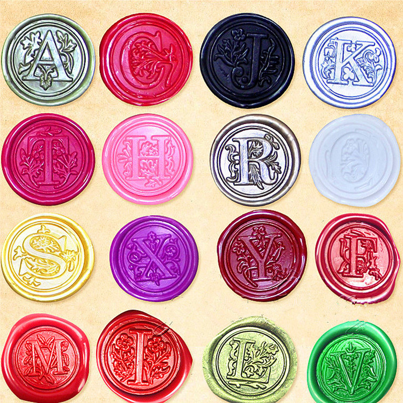 100 Chiếc Retro Con Dấu Tem Đính Hạt Vintage Bát Giác Niêm Phong Sáp Hạt Cho Thêu Sò Cưới Thủ Công Trang Trí Thẻ Làm Dụng Cụ