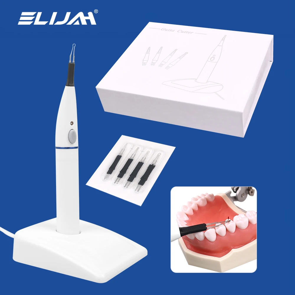 ELIJAH 1 Set Dental Gutta Percha Tip Cutter Opgeloste Breaker Gutta Percha Cutter met 4 Tips Tand Gum Cutter Tandheelkunde gereedschap