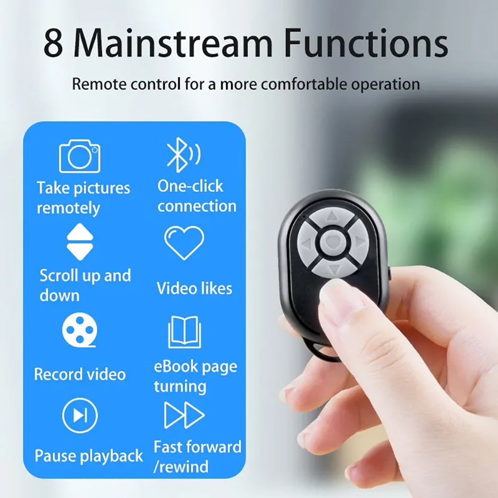 Bluetooth Remote Control for iPhone Xiaomi Android iOS Phones Selfie Stick Wireless Shutter Portable Phone Camera Controller