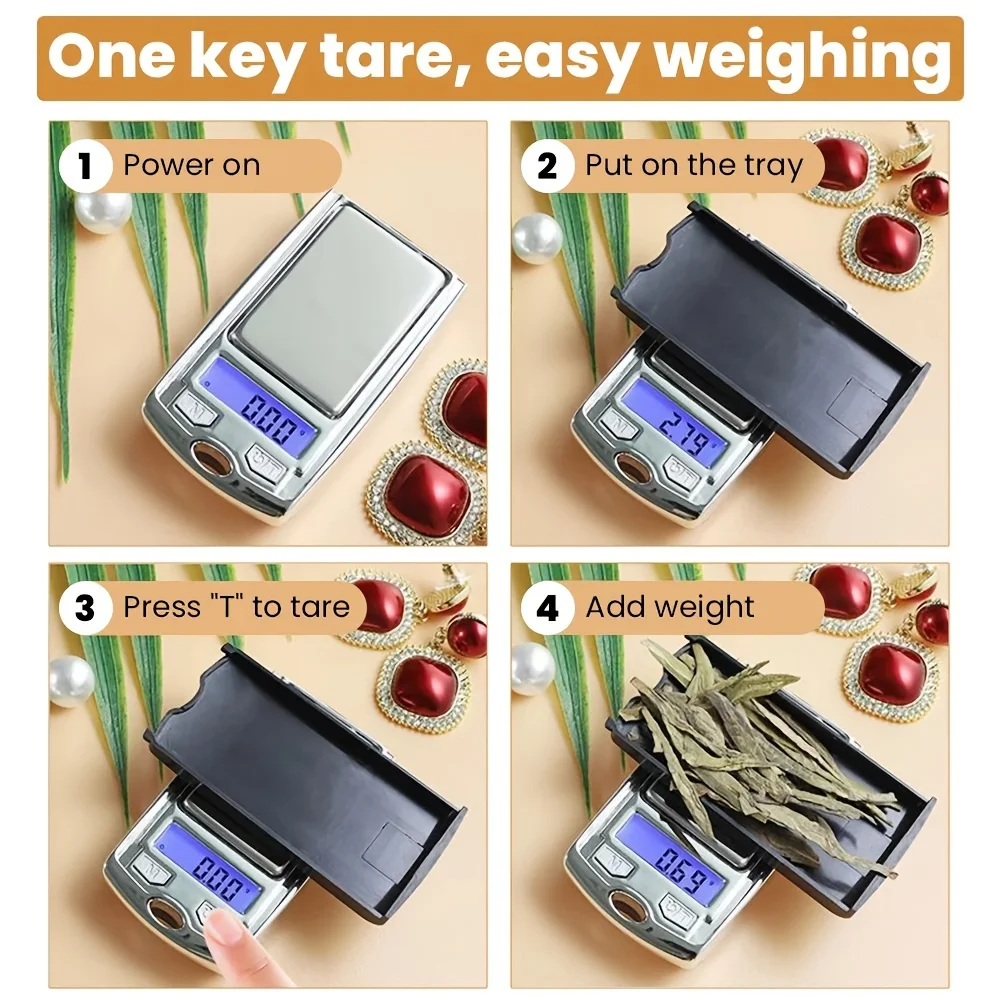 Tragbare Mini-Digital-Taschenwaage, 200 g, 0,01 g, für Gold, Sterling, Schmuck, Gramm-Balance-Gewicht, elektronische Waage, 1 Stück