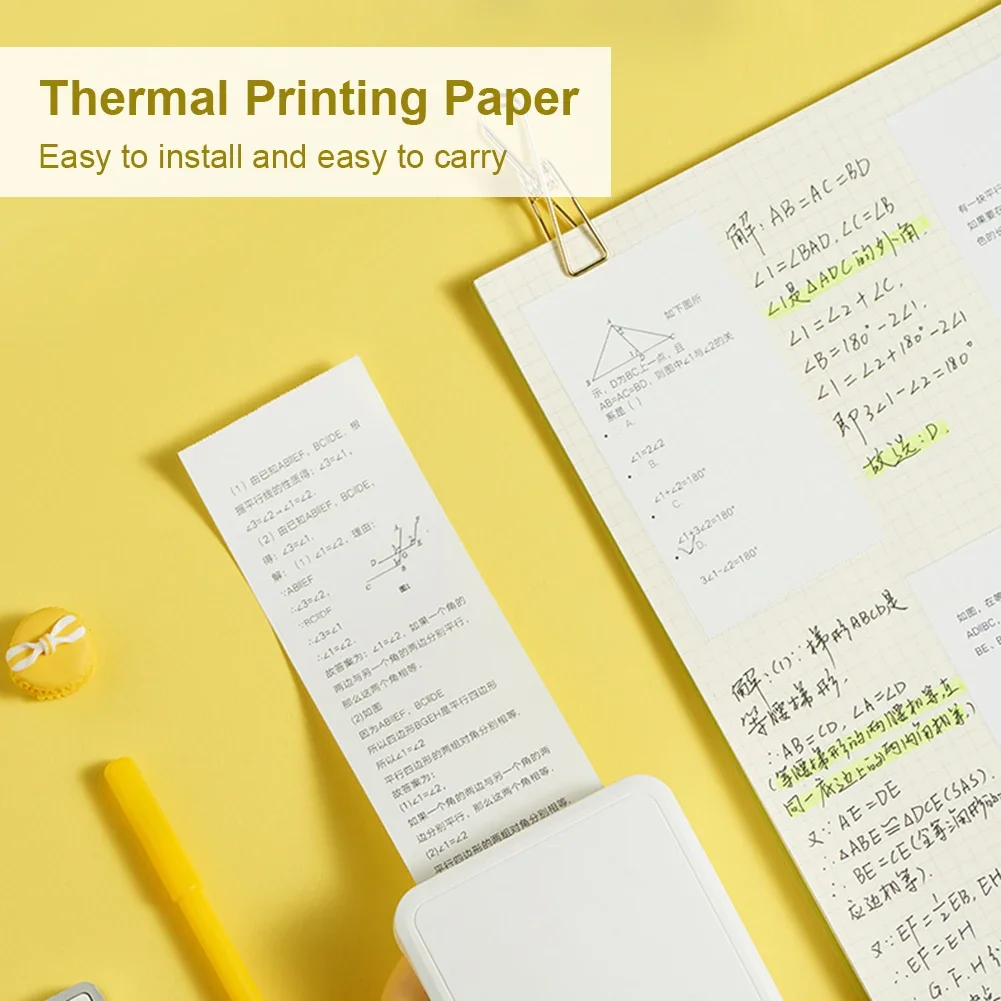 5/10 Rolls Thermal Paper Camera Printing White Children Camera Wood Pulp Instant Print Kids Rolling Paper Miniprinter Accessory