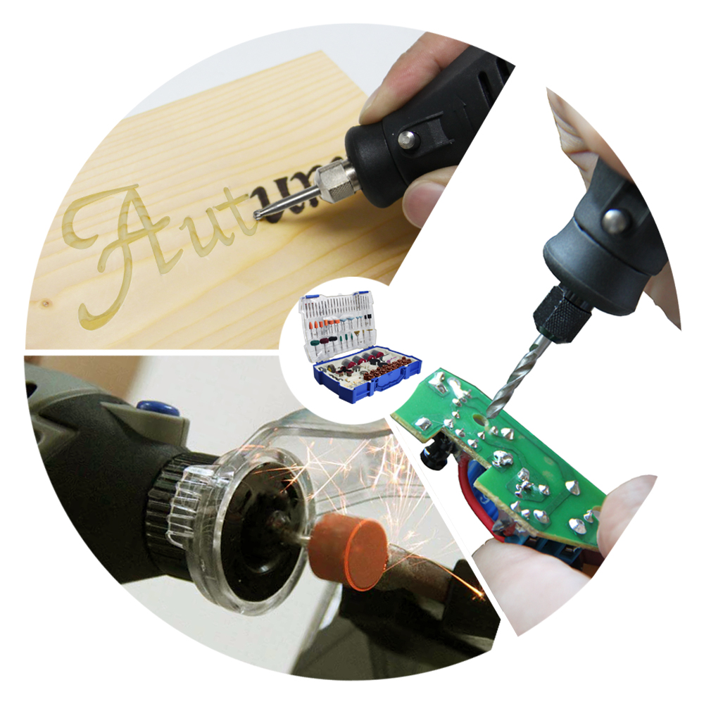 Ensemble d'accessoires pour outils rotatifs abrasifs, 287 pièces, Mini Kit de forets électriques, ponçage, polissage, coupe, têtes de gravure pour Dremel