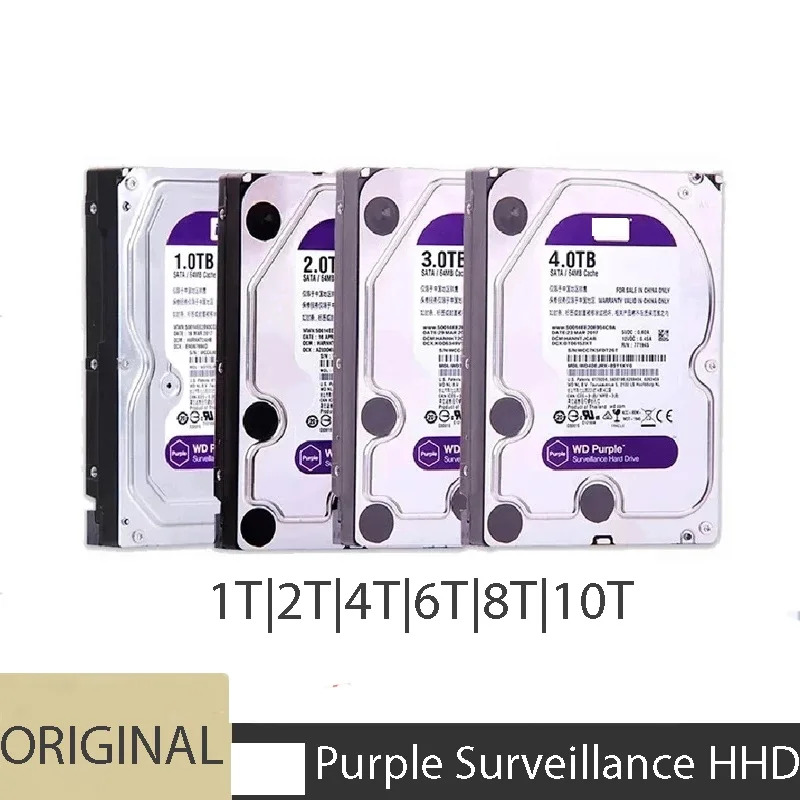 Hard Disk Internal  1-10TB VV D Purple 3.5 "64M Cache SATA III 6 Gb/s 1TB 2TB 4T 6T HDD HD Harddisk CCTV DVR NVR