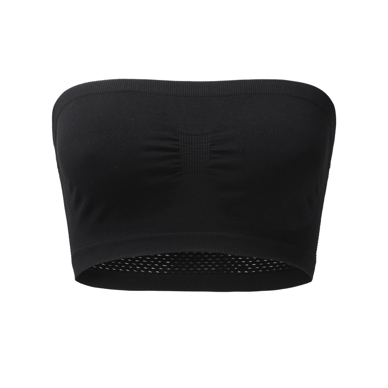 Bandeau inalámbrico antideslizante con sujetador superior de tubo sin costuras sin tirantes para mujer para traje de verano