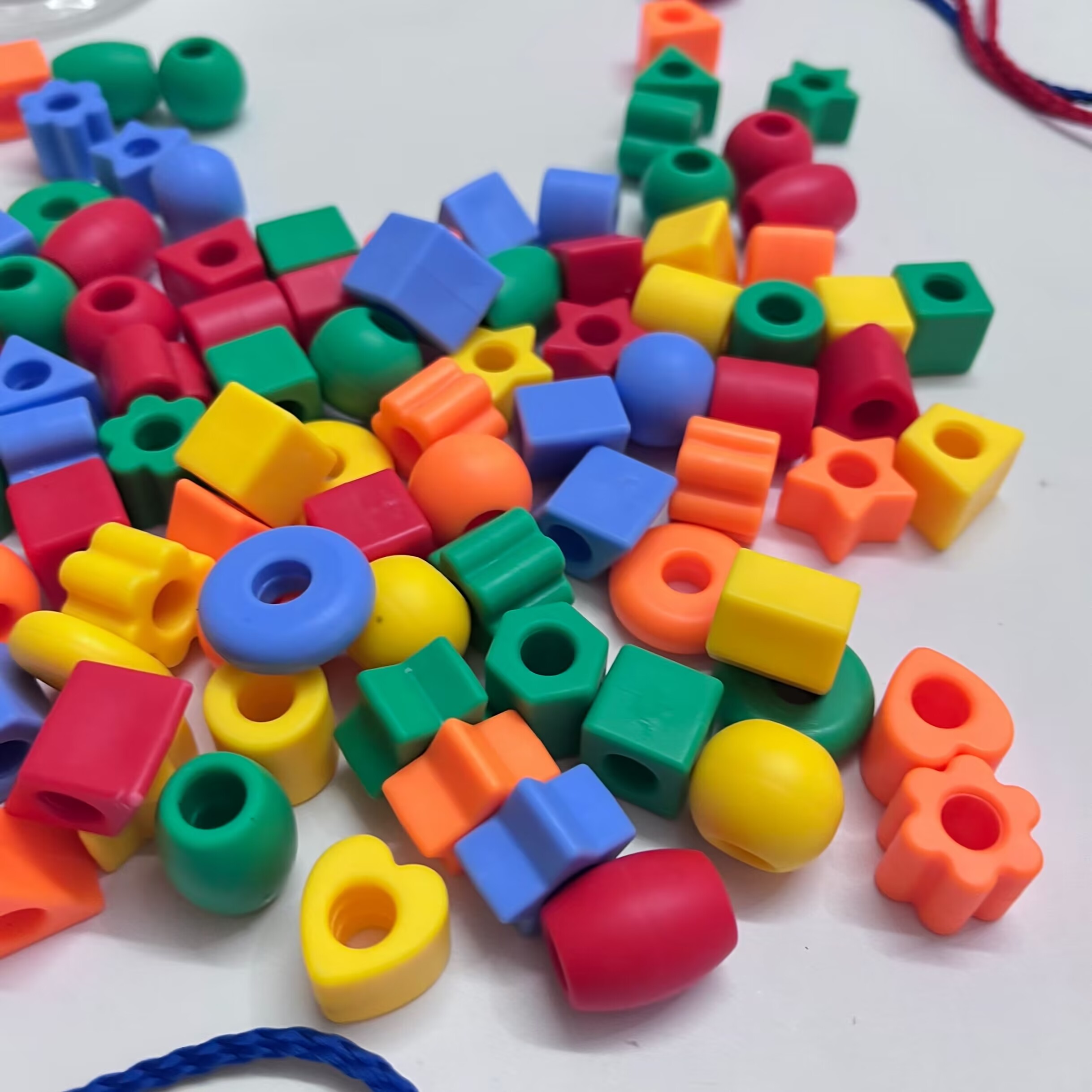 Frisado diy artesanal quebra-cabeça usando contas blocos de construção educação precoce geometria forma pulseira brinquedo