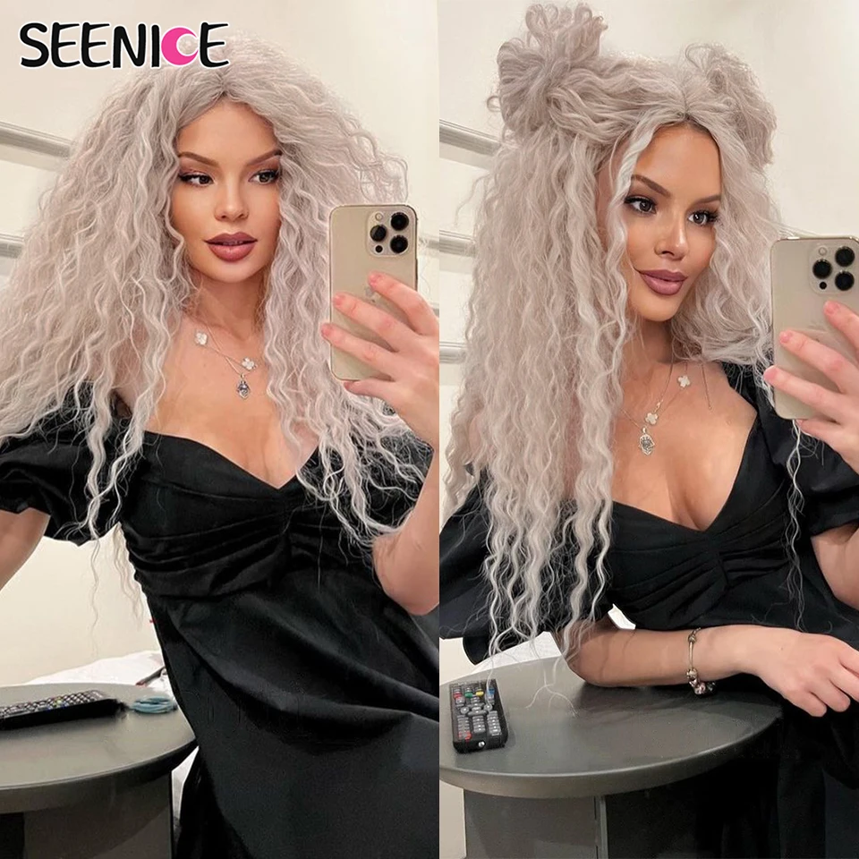 หยิกแอฟริกัน Ariel Water Wave Twist Crochet ผมสังเคราะห์ Braid Afro Curl Ombre สีบลอนด์สีชมพู Deep Wave Braiding Hair Extension
