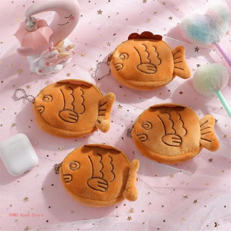 Phụ Nữ Túi Đựng Tiền Xu Hình Cá Dễ Thương Nghe Túi Bảo Quản Thay Đổi Nhỏ Ví Động Vật Biển Ví Tiền, Sang Trọng Nghe Chụp