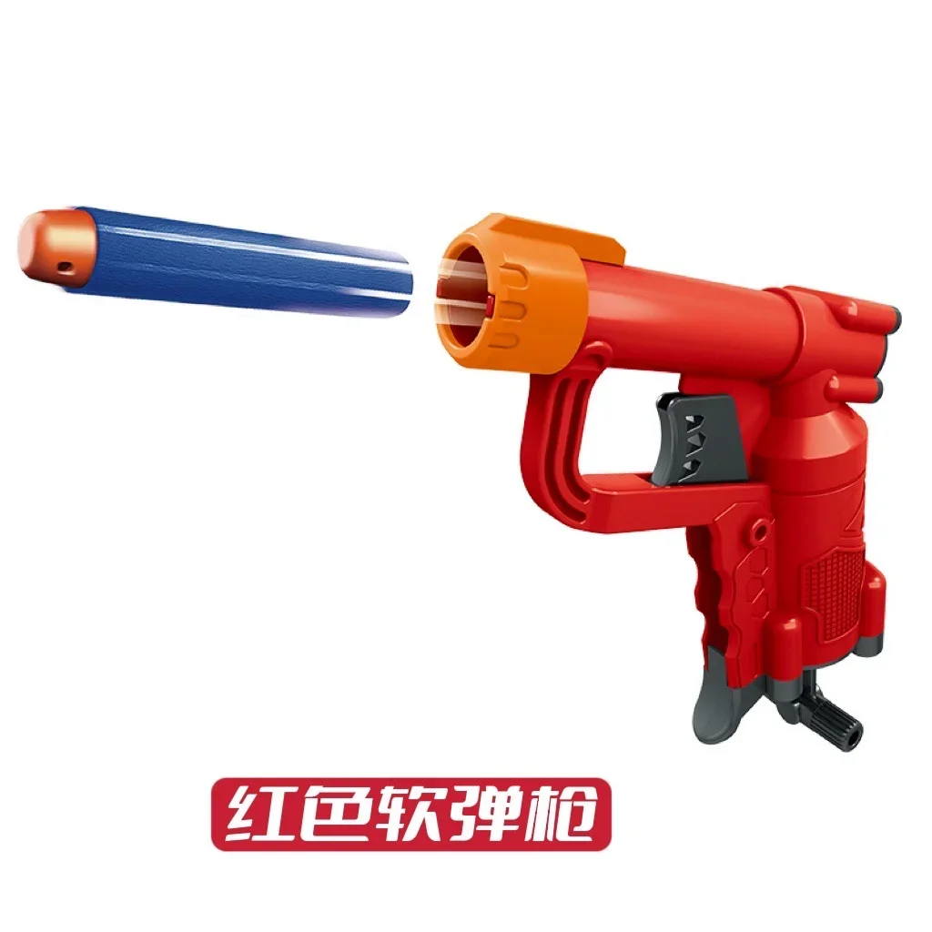 2024 ใหม่ล่าสุด Mini Bullet Gun คู่มือการใช้งานชุดสําหรับ Nerf กระสุนของเล่นปืนพกเด็ก Dart Ball ปืนของเล่นคริสต์มาสของขวัญ