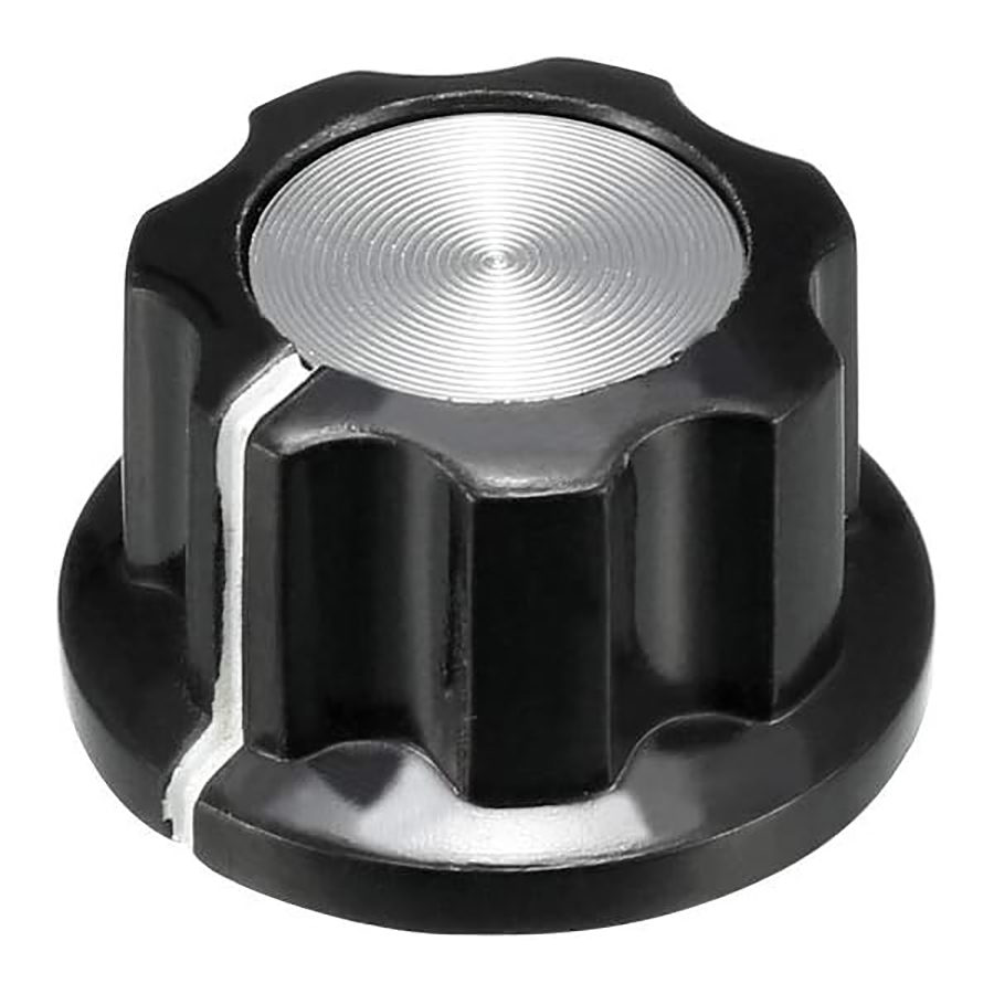 DAIERBUMP 10PCS 19.5x11.5mm 실버 톤 상단 전위차계 볼륨 조절 6.35mm 샤프트 기타 볼륨 손잡이 용 로터리 노브