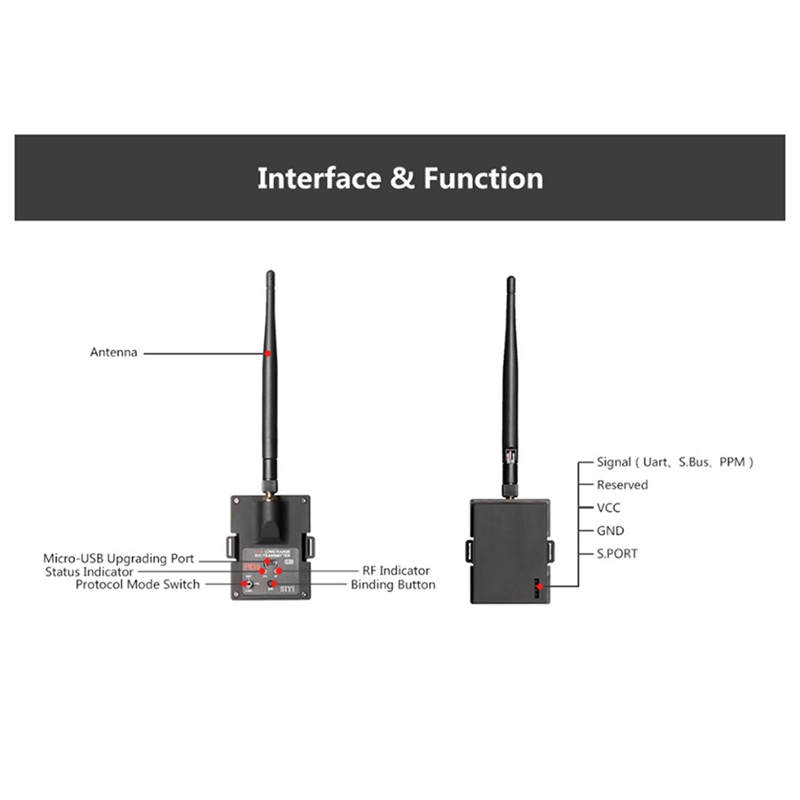 โมดูลวิทยุ FM30 30กม. ระยะไกลพร้อมเครื่องรับสัญญาณ DATALINK telemetry opentx Racing drones FM30 2.4G
