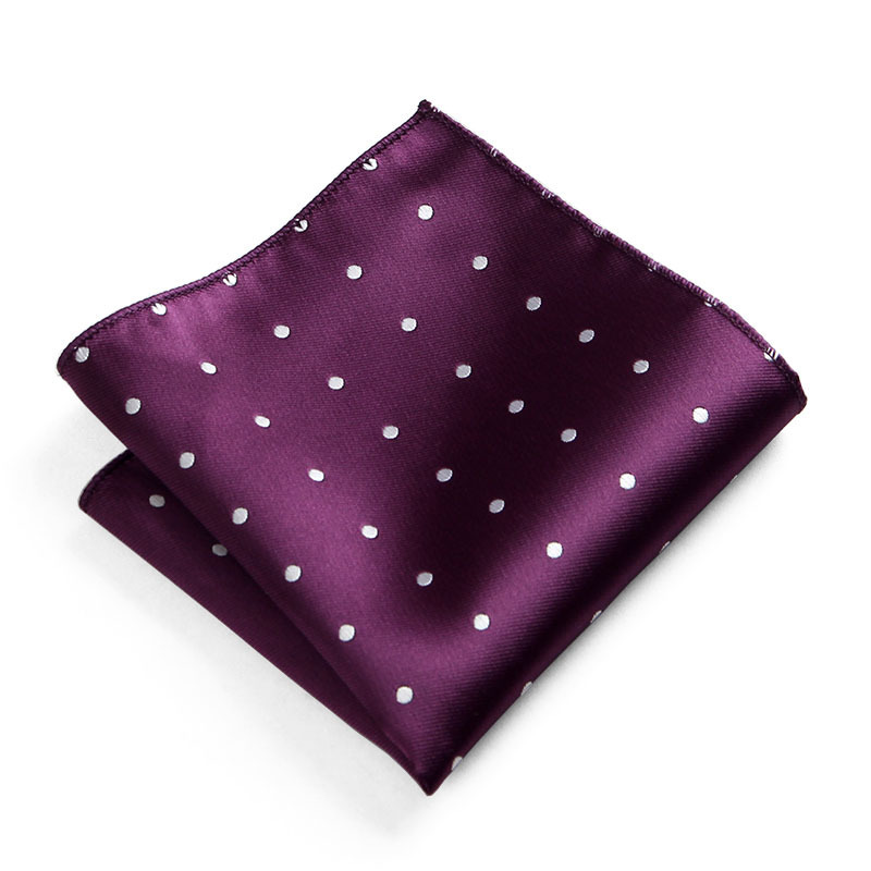 23 ซม.คลาสสิก Polka Dot Men Pocket Square ชุดสูทผ้าเช็ดหน้าเจ้าบ่าวงานแต่งงานผ้าพันคอสีดําสีแดงสีฟ้าสีเขียวโพลีเอสเตอร์ Hanky
