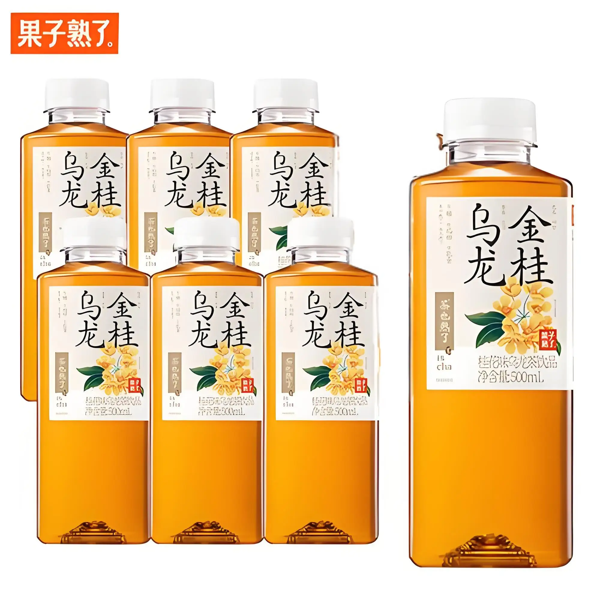 Guozishule, Osmanthus Oolong Tea, Pack of 6, 500ml/bottle