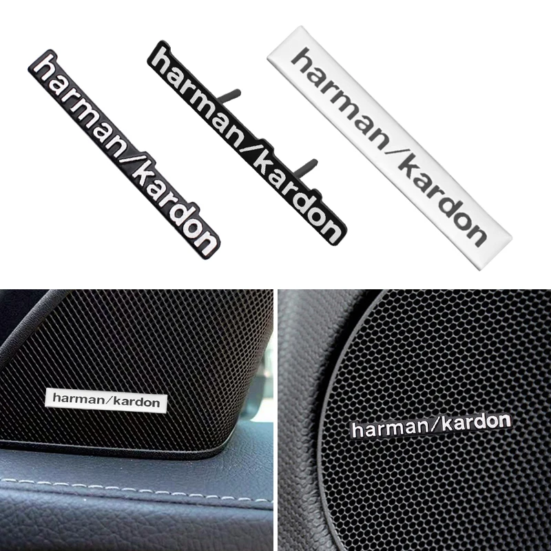 Para Mercedes Benz AMG W204 W205 W203 W211 W212 W213 W201 W210 W124 aluminio arman/kardon estilo de coche pegatinas de Audio Accesorios