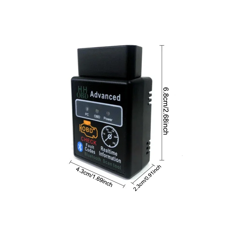 Mini ELM327 OBD2 Code Reader Scanner Bluetooth Auto Fout Detector Motor Diagnostic Tool V1.5/V2.1 Voor Automotive Motorfiets