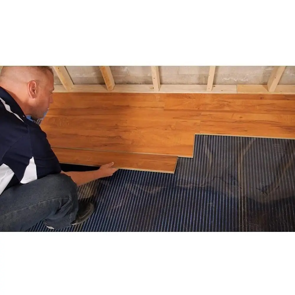 Cuttable Radiant Heating Mat 3x10 Laminate Vinyl Floors Easy Installation Energy Efficient Thin Conductive Ink Compatible with