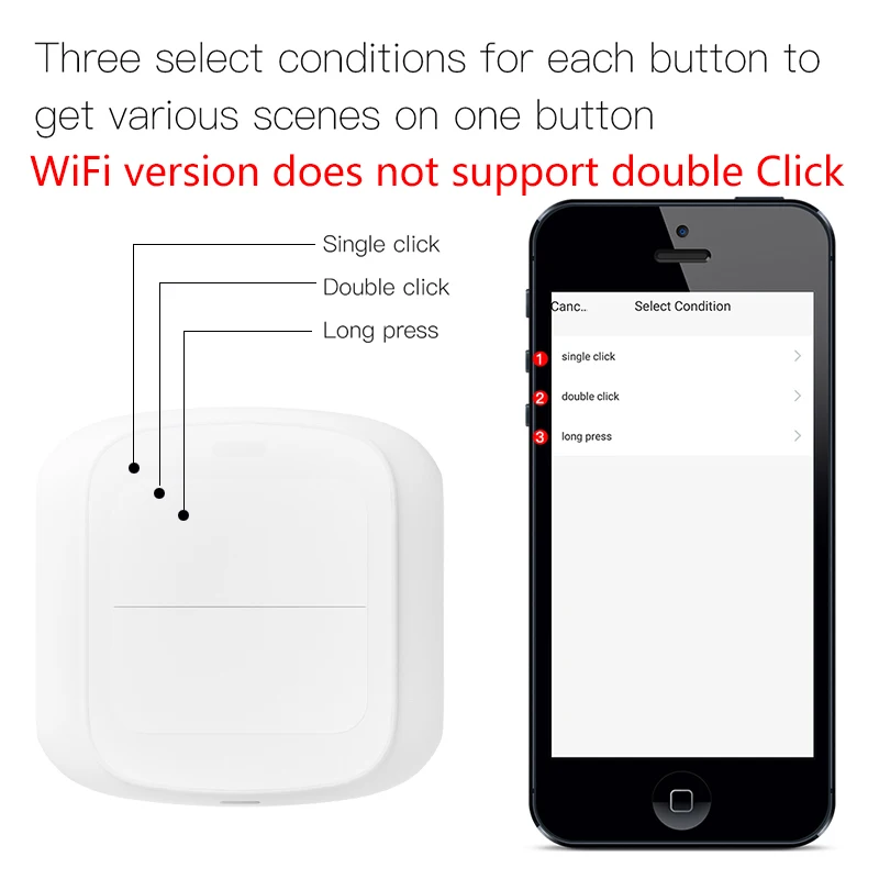 Mới Tuya WiFi/ZigBee 2 Băng Đảng Không Dây 6 Cảnh Công Tắc Nút Nhấn Điều Khiển Chạy Bằng Pin Tự Động Hóa Kịch Bản Cho Tuya các Thiết Bị