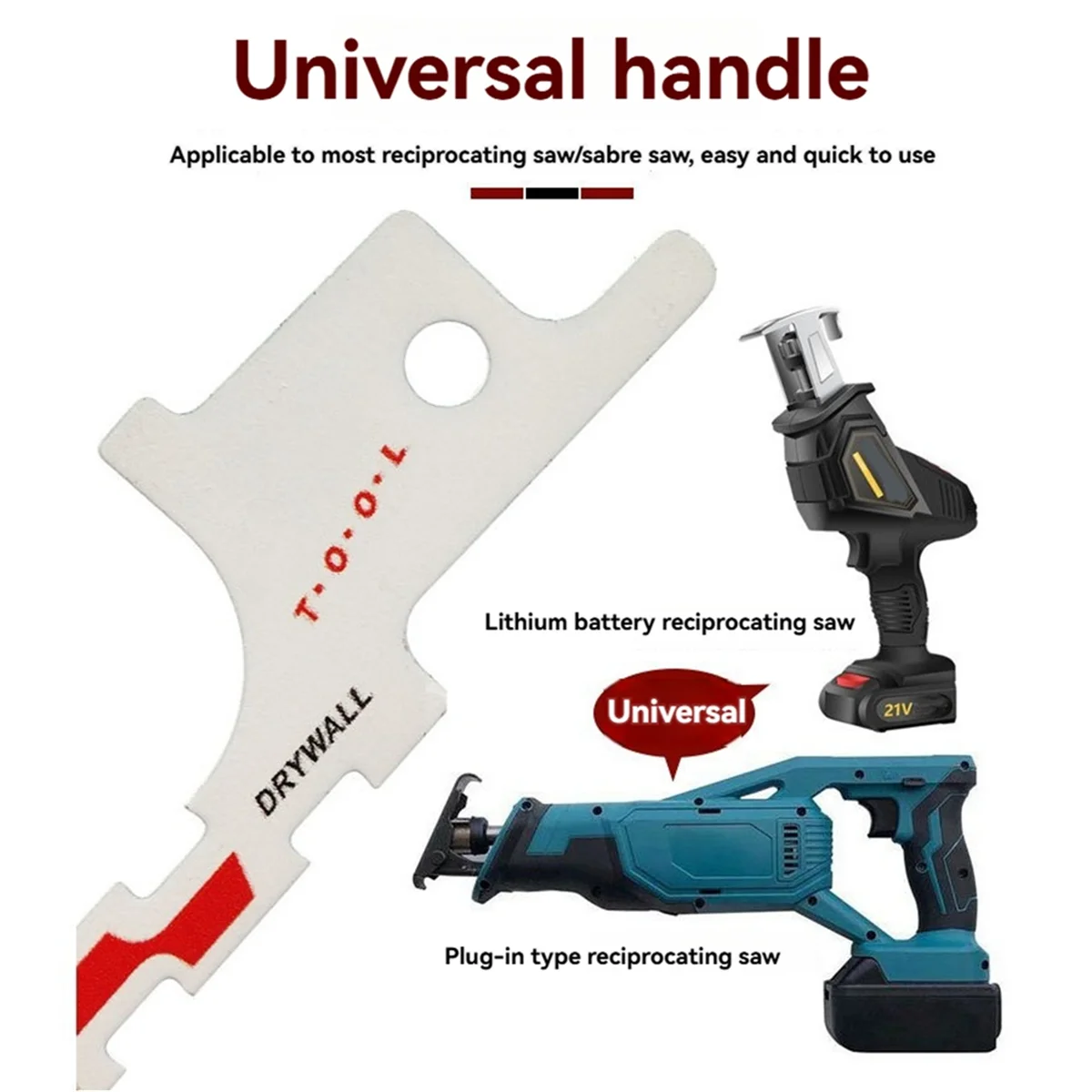 BABQ Mini Reciprocating Jig Saw Blades Drywall Reciprocating Saw Blade 85/86 Type Wire Box Drywall Access Sawzall Blades 5Pcs