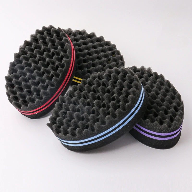 Owalna szczotka do włosów z podwójnymi bokami Magic Twist Szczotka z gąbki do naturalnych włosów Afro Coil Wave Dread Szczotki z gąbki Warkocze do włosów Pleść włosy