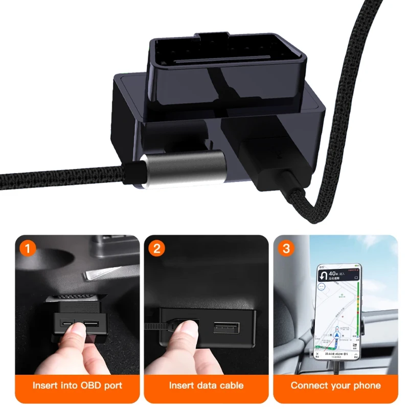 Obd Plug Voor Tesla Model 3 Model Y X S Obd Adapter Opladen Voor Tesla Auto Model 3 Model Obd2 Splitter Charger adapters