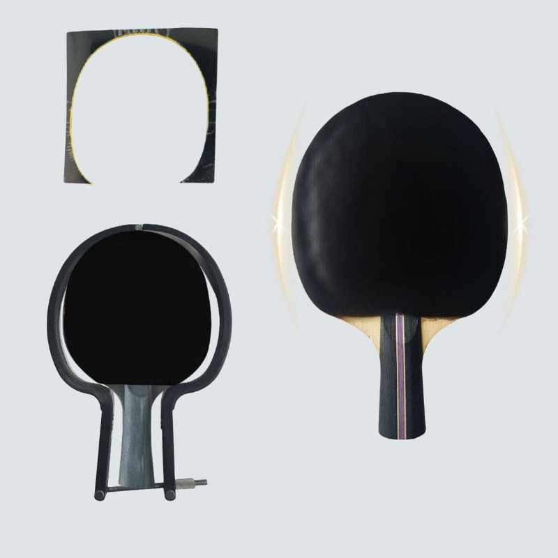 A ferramenta de corte de borracha da raquete de tênis de mesa é multifuncional, universal simples e fácil de usar para cortar filme da raquete de tênis de mesa