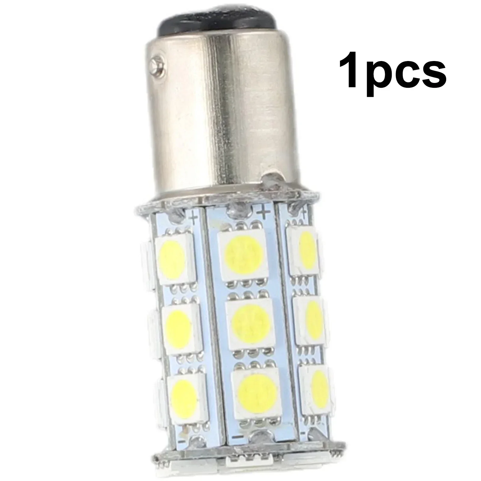 1 pçs branco 27-smd ba15d cabine barco marinho led luzes internas lâmpadas 1004 1076 1142 3 chips 5050 luz de parada de freio traseiro