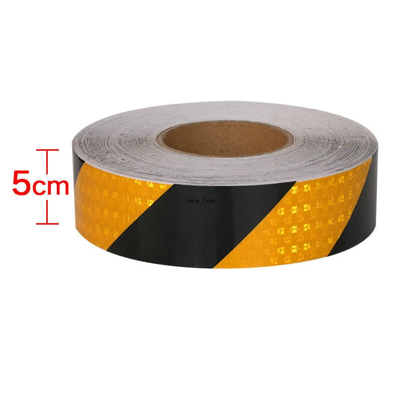 5cm/10cm/15cm/20cm*5M taśma odblaskowa Twill żółto-czarny wodoodporny klej ostrzeżenie o bezpieczeństwie odblaski naklejki na przyczepę do ciężarówki