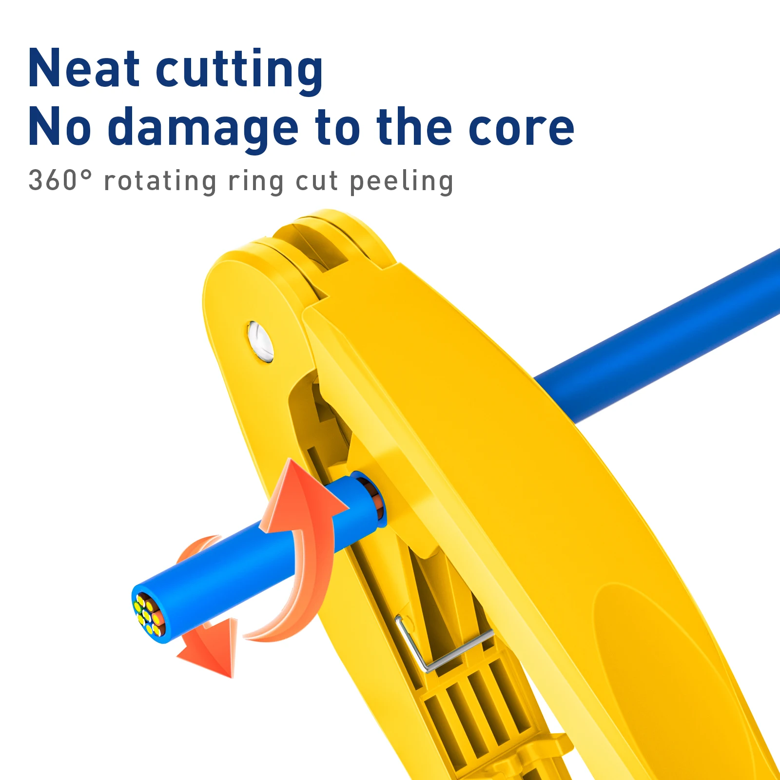 ZOERAX RJ45 Ethernet Cable Stripping Tool Multifunctional Cutter with cutting,stripping,untangling and straightening function