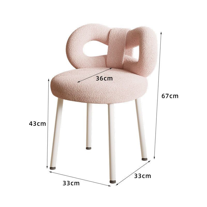 Encosto de veludo para quarto, cadeira de maquiagem de fada, banco com laço, manicure, penteadeira, mesa, escritório, casa, cadeira giratória
