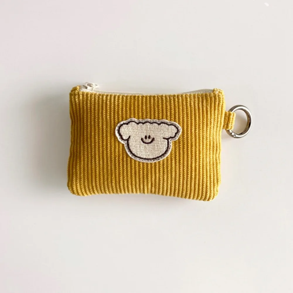 กระเป๋าสตางค์ผ้าลูกฟูกแฟชั่นผ้าลูกฟูกทนทานทนทานต่อการสึกหรอของ dompet koin แฟชั่นวาฟเฟิลแฟชั่นผ้าลูกฟูกแบบนิ่มกระเป๋า
