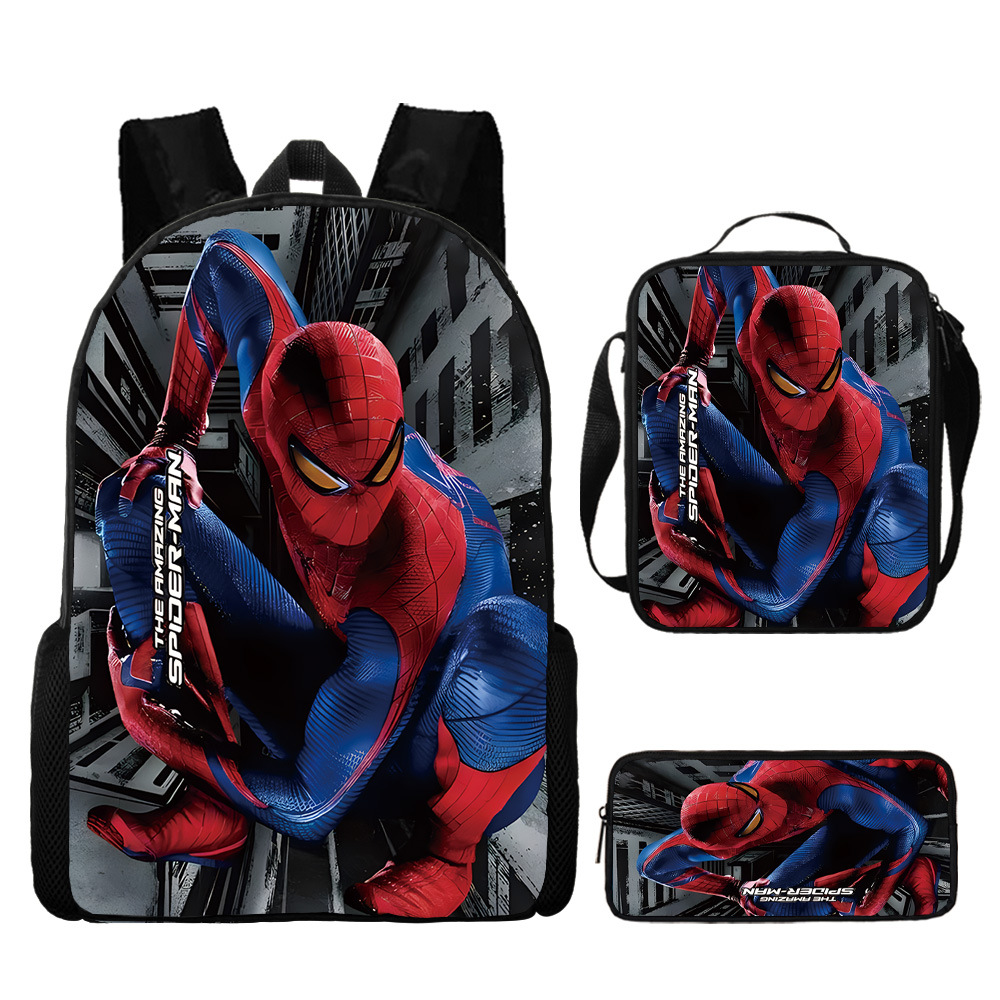 Disney 3pc Rucksack Set Große Kapazität jungen Schul Spider Man Schulter Tasche Stift Fall Mode Tasche Student Geschenk