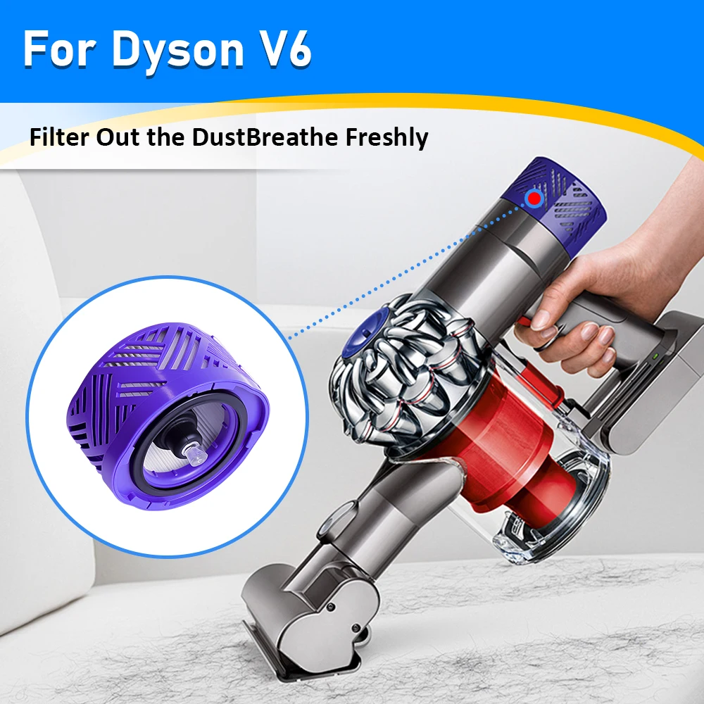Hepa Post Filters For Dyson V6 DC58 DC59 DC61 DC62 DC74 Animal Absolute Cordless Vacuum Cleaner Replacement Parts