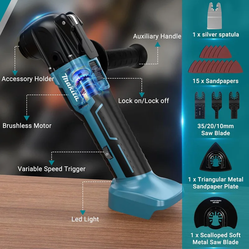 Makita Oscillating Multi Tool For 18V Battery Electric Saw Trimmer Oscillating Tool For Cutting Scraping Sanding Power Tool
