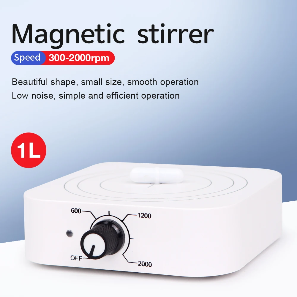 W601 Mini Agitatore magnetico Profumi Mixer Forniture da laboratorio Agitatori da 1000 ml Agitatori Macchina Piccola agitazione 300-2000 giri/min