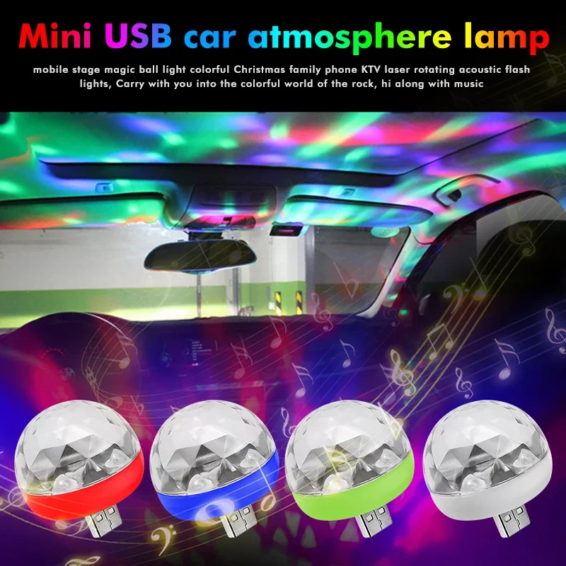 USB ไฟเวที Mini LED บรรยากาศแสงเวที DJ Disco Ball โคมไฟในร่ม Home Party USB ไปยัง Apple โทรศัพท์ Android Disco Light