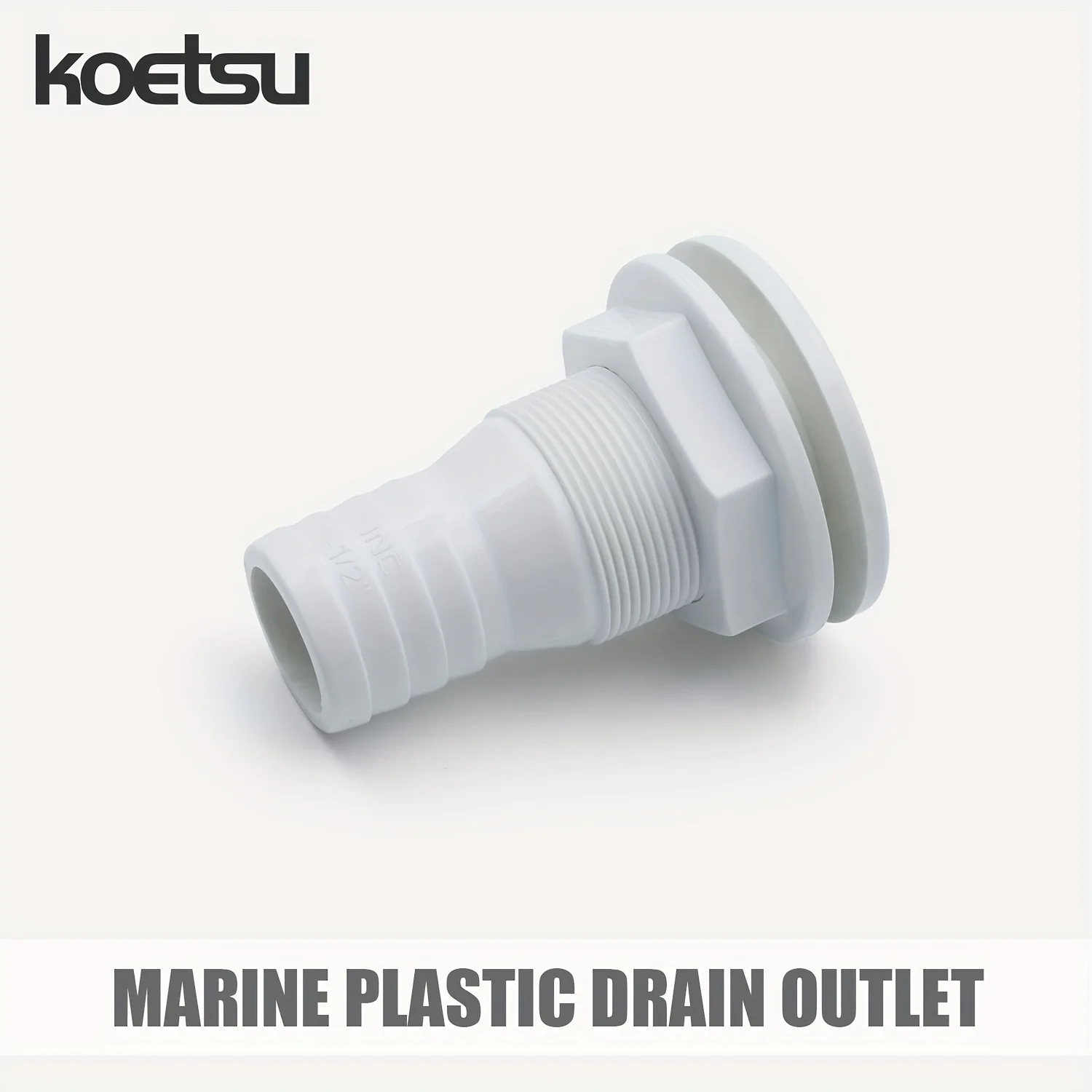 Rura odpływowa KOETSU Marine z tworzywa sztucznego, biała, do łodzi, do łazienki i kuchni