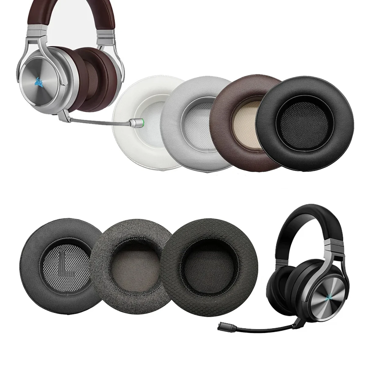 # Ersatz Ohr polster Schaum Kopfhörer abdeckungen für Corsair Virteoso RGB Wireless Se Gaming Ohrhörer Schaum kissen Schaumstoff abdeckung