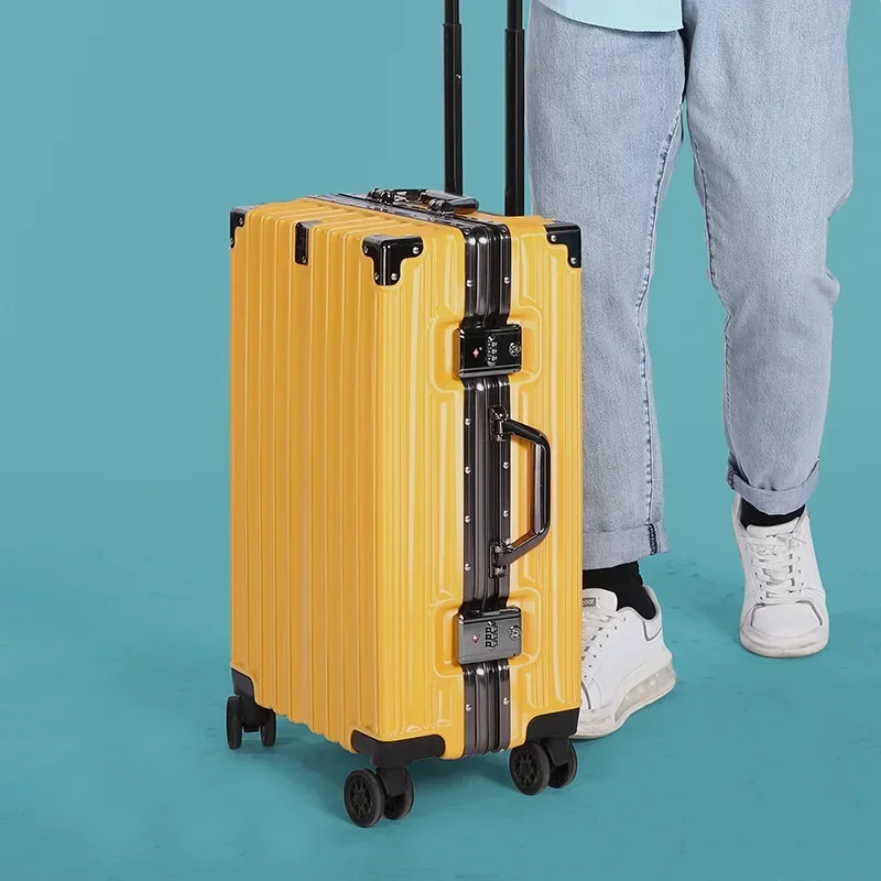Trolley Gepäck Aluminium rahmen Roll gepäck koffer Reisekoffer auf Rädern Zahlens chloss Handgepäck 20 22 24 26 Zoll