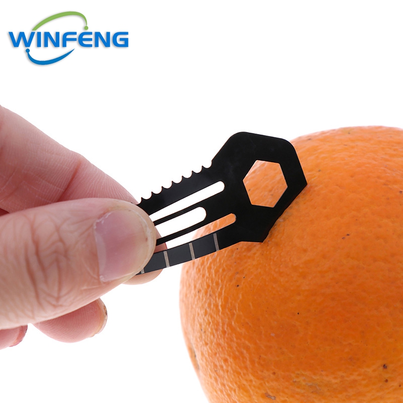 Phụ Nữ Cắm Trại Ngoài Trời Tự Vệ Vũ Khí Đa Năng Thép Không Gỉ Kẹp Tóc EDC Tua Vít Mini Dao Gọt Vỏ Khẩn Cấp Sinh Tồn