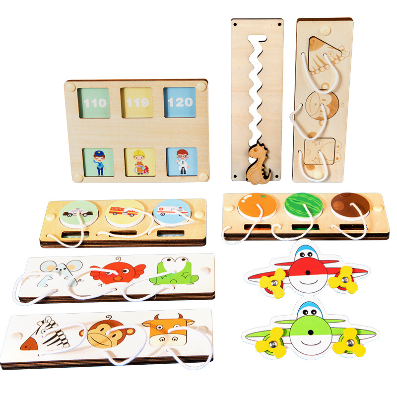 Tablero ocupado, accesorios de Material Diy, material didáctico Montessori, educación temprana para bebés, juguete de habilidad, parte, juegos de mesa de madera