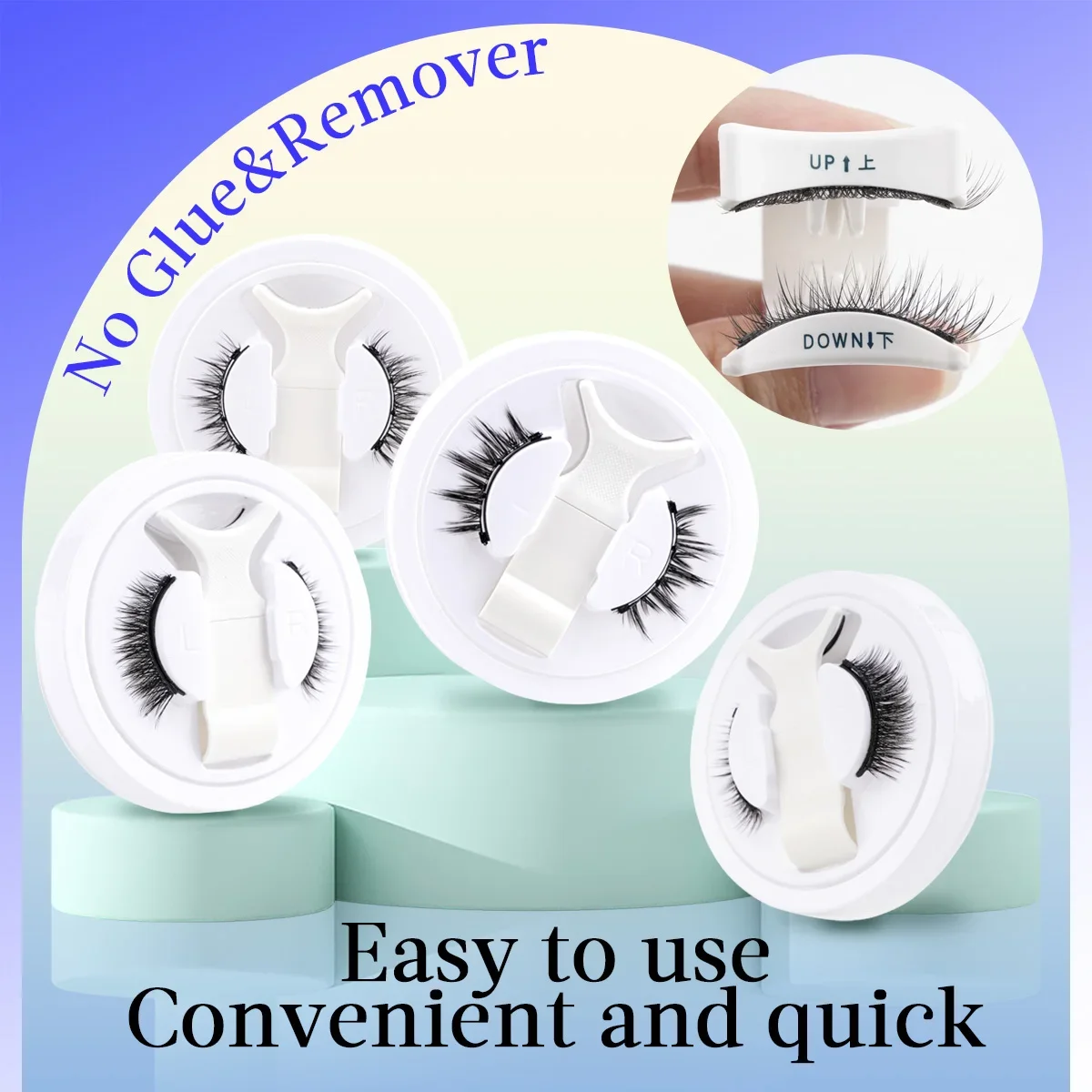Reusable Magnetic Lashes Kit with Magnetic Tweezers Natural Look Faux Mink Lashes Easy Apply Magnetic Eyelashes for Eye Makeup